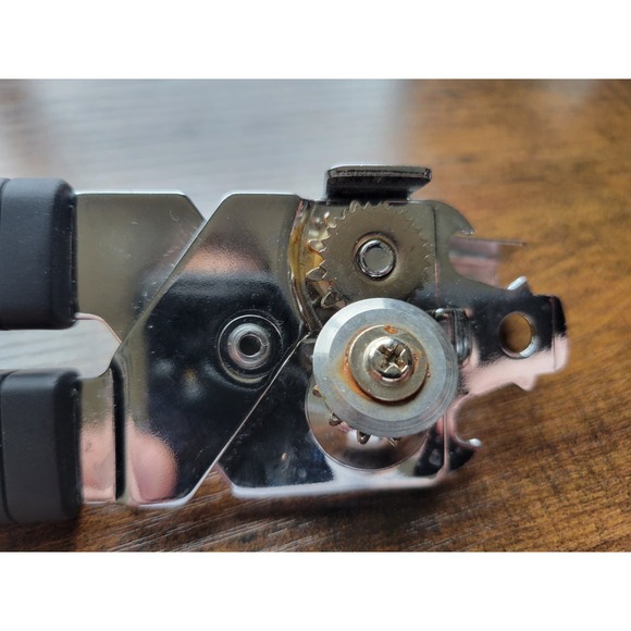 Used Stainless Steel Can Opener w/Black Polymer Handle - Picture 6 of 9